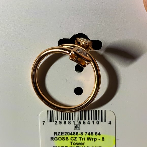 18k Rose Gold over sterling silver cubic zirconia - Picture 4 of 4